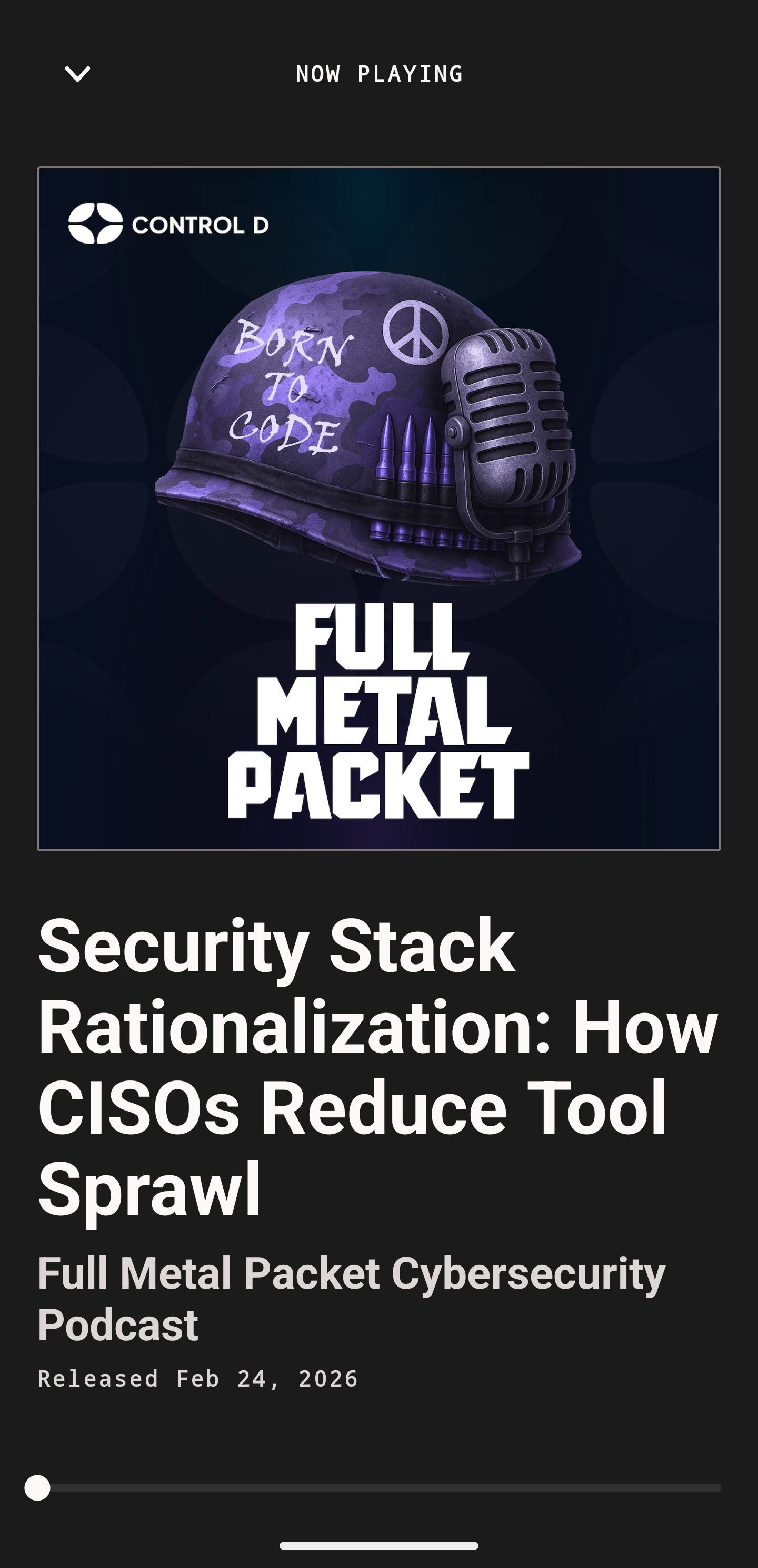 Now Playing in Full Metal Packet Cybersecurity Podcast by Control D.